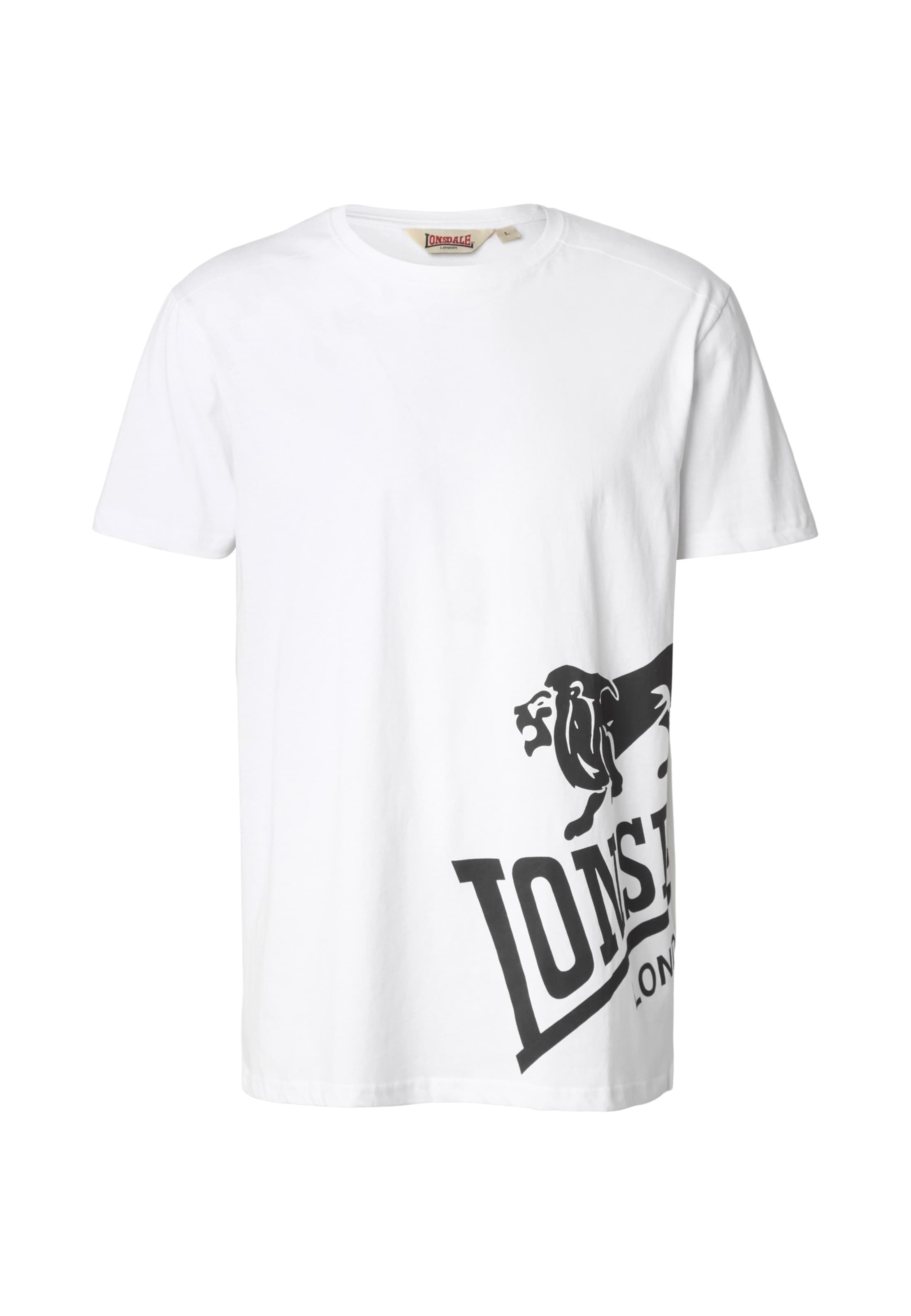 LONSDALE T-shirt 'Dereham' i vit: framsida