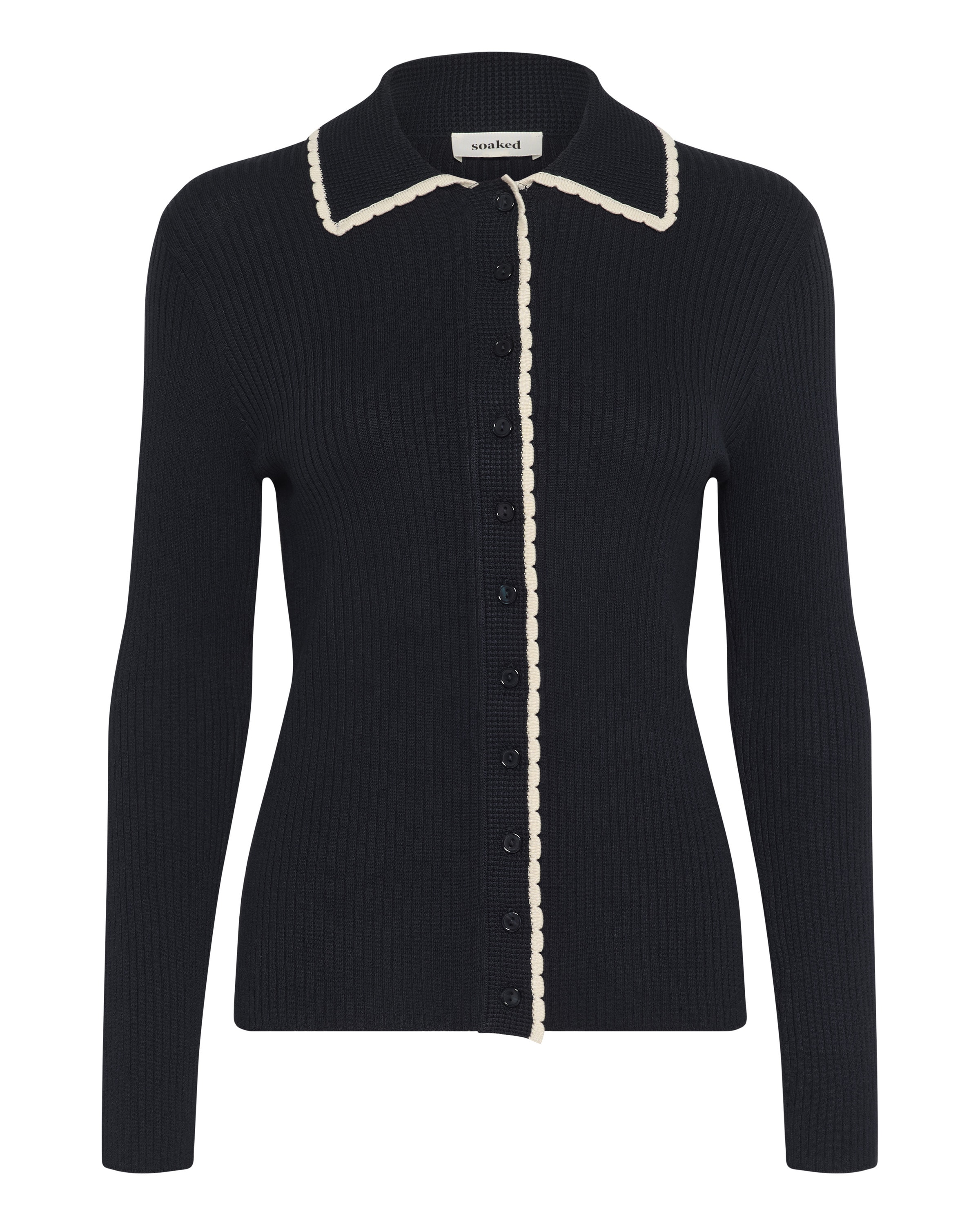 SOAKED IN LUXURY Knit cardigan 'SLLysandra' in Blue: front