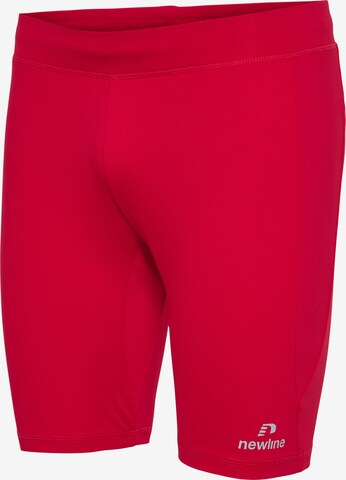 Skinny Pantalon de sport Newline en rouge