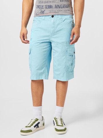 CAMP DAVID Regular Cargo Pants 'Cinque Terre' in Blue: front