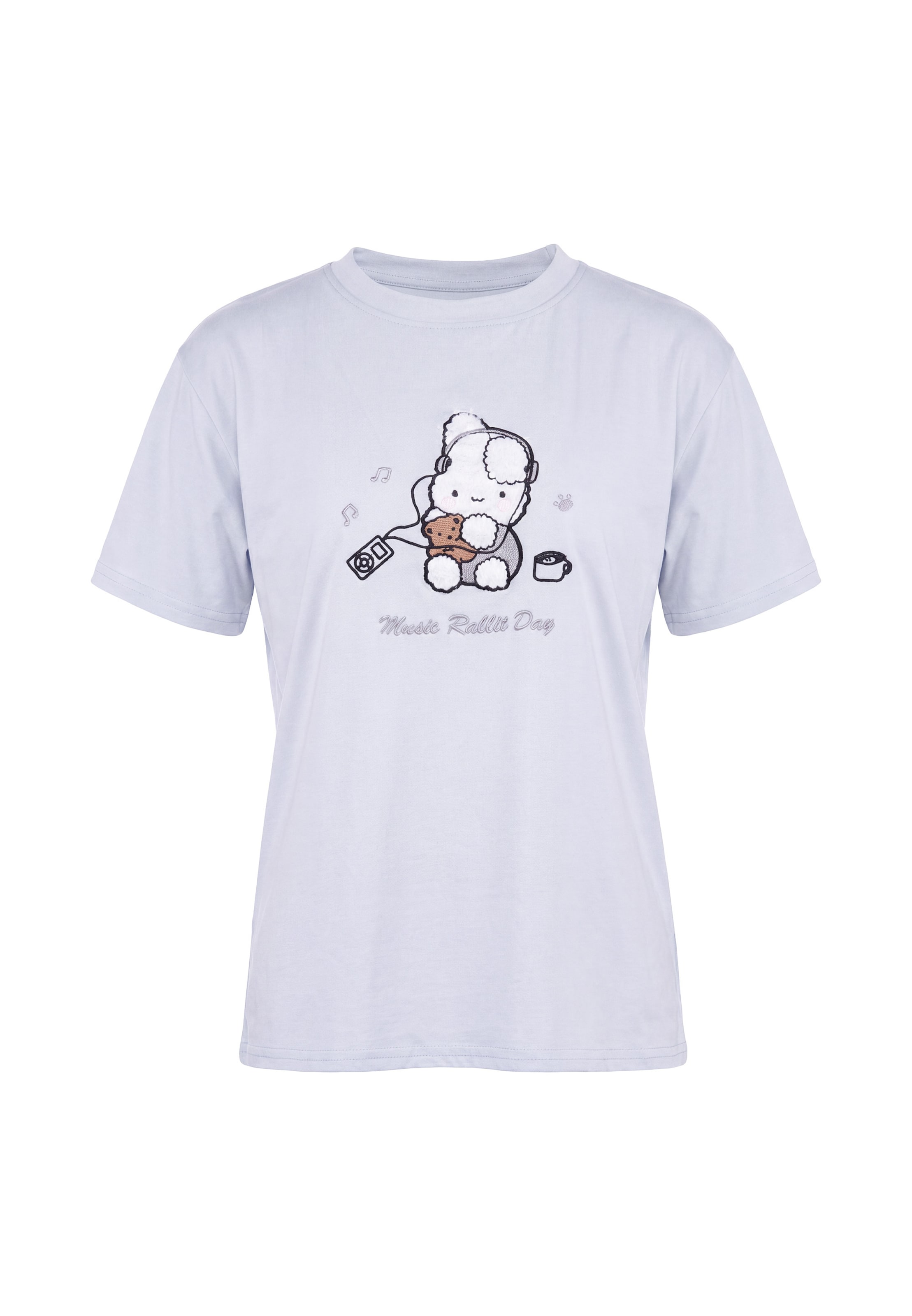 MYMO T-Shirt 'Pop' in Grau: Vorderseite