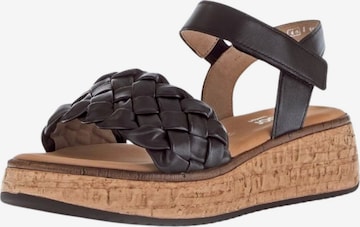 GABOR Sandale in Schwarz: Vorderseite