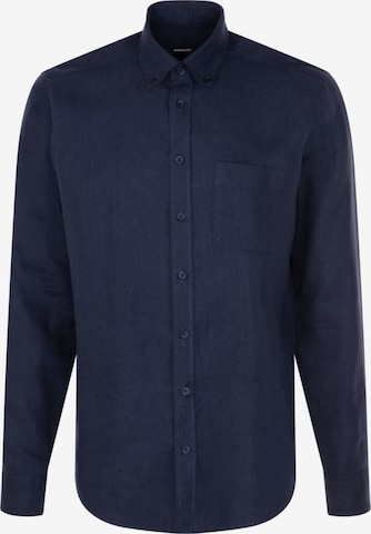 Coupe regular Chemise 'Schwarze Rose' SEIDENSTICKER en bleu : devant