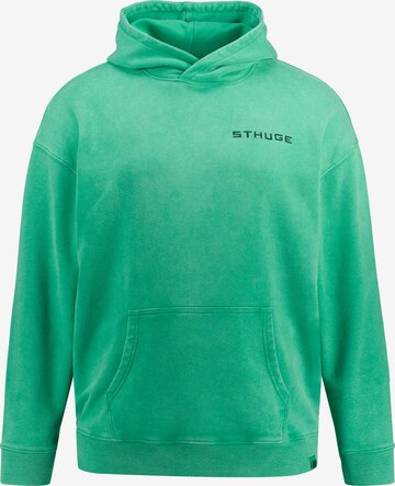 Sweat-shirt STHUGE en vert : devant