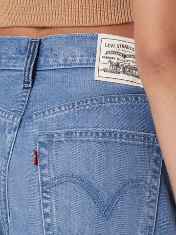 LEVI'S ®Loosefit Traperice 'WLTRD HIGH LOOSE SHORTS MED INDIGO - WORN IN' - plava boja