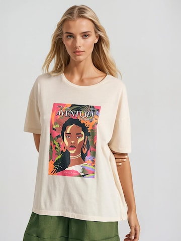 bēšs Funky Buddha T-Krekls: no priekšpuses