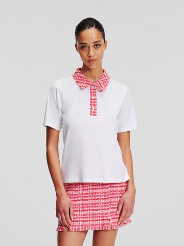 Karl Lagerfeld Poloshirt in Weiß: predná strana