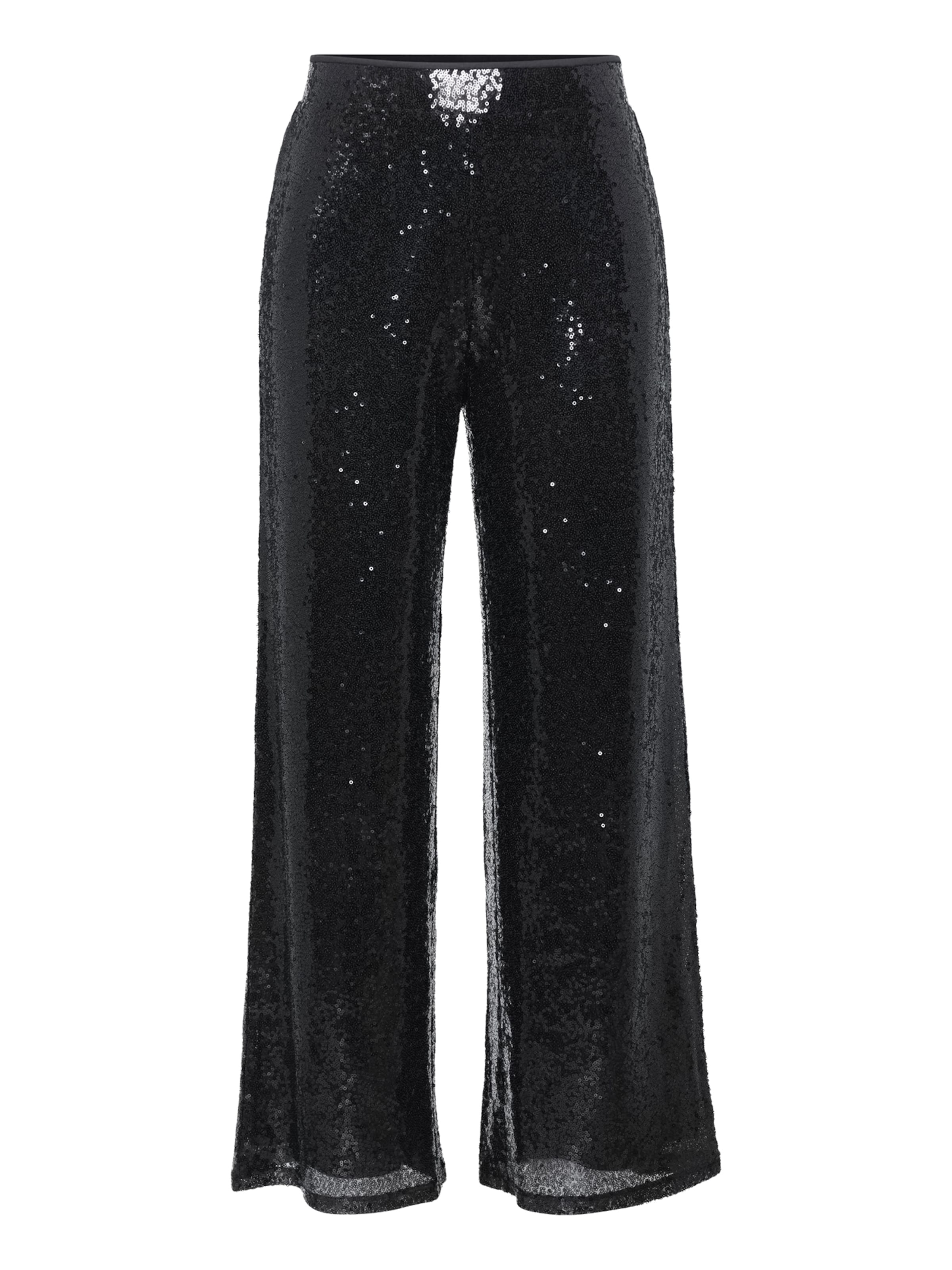 Only Petite Wide leg Trousers 'ONLBECCA' in Black: front