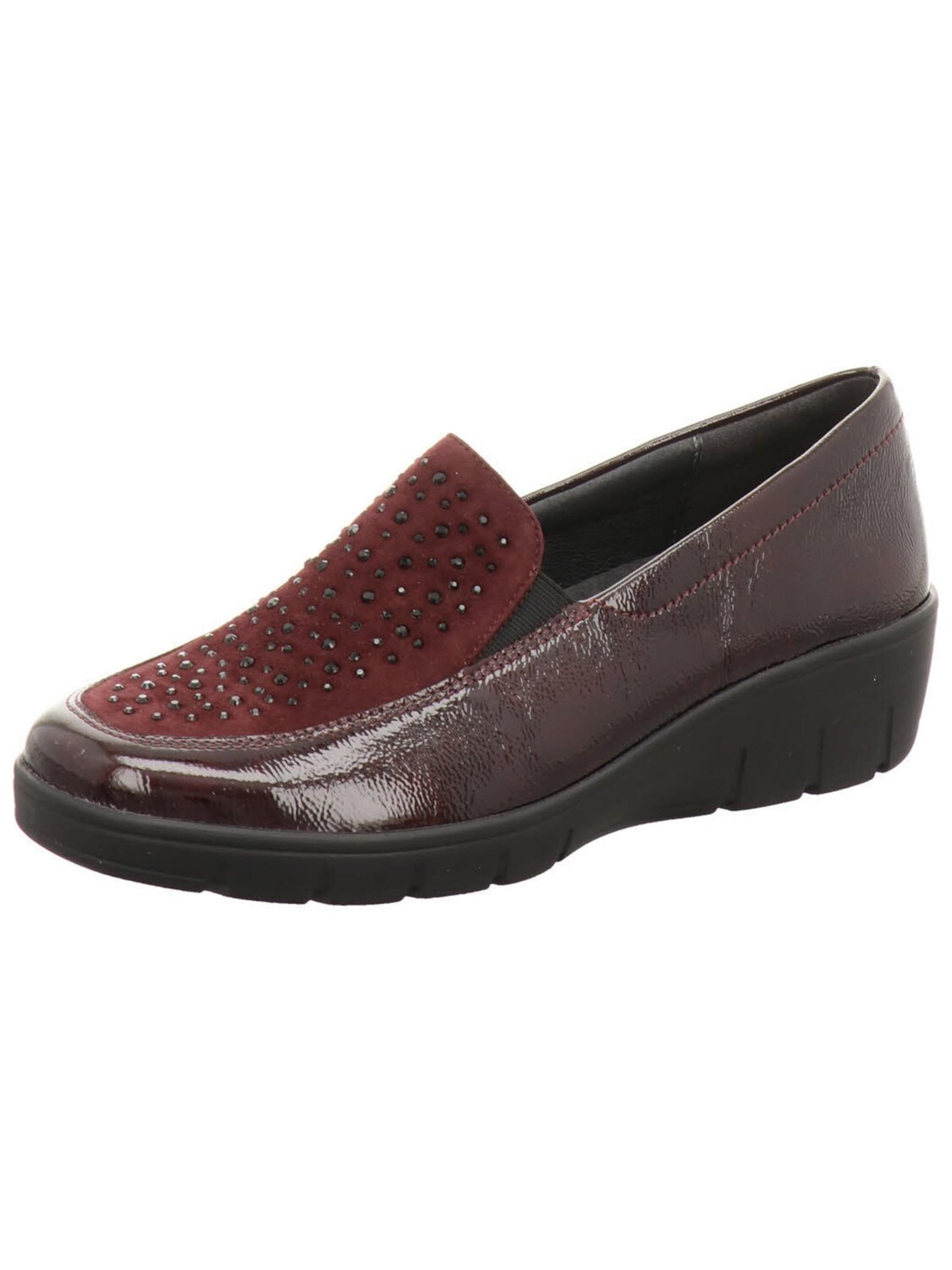 Mocassino 'Slipper Damen J7155511 068 Judith H Echtleder in rot' di SEMLER in rosso: frontale