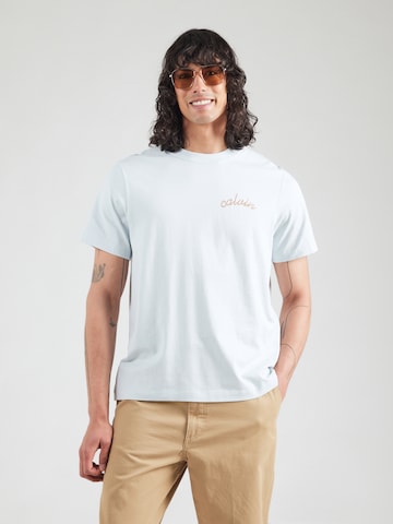 T-Shirt Calvin Klein Jeans en blanc : devant