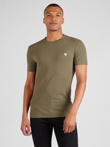 GUESS - Camiseta en verde: frente