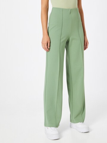 Wide leg Pantaloni cu dungă 'BECKY' de la VERO MODA pe verde: față