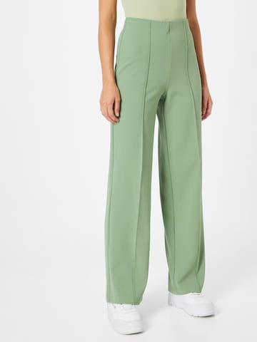 Wide Leg Pantalon à plis 'BECKY' VERO MODA en vert : devant