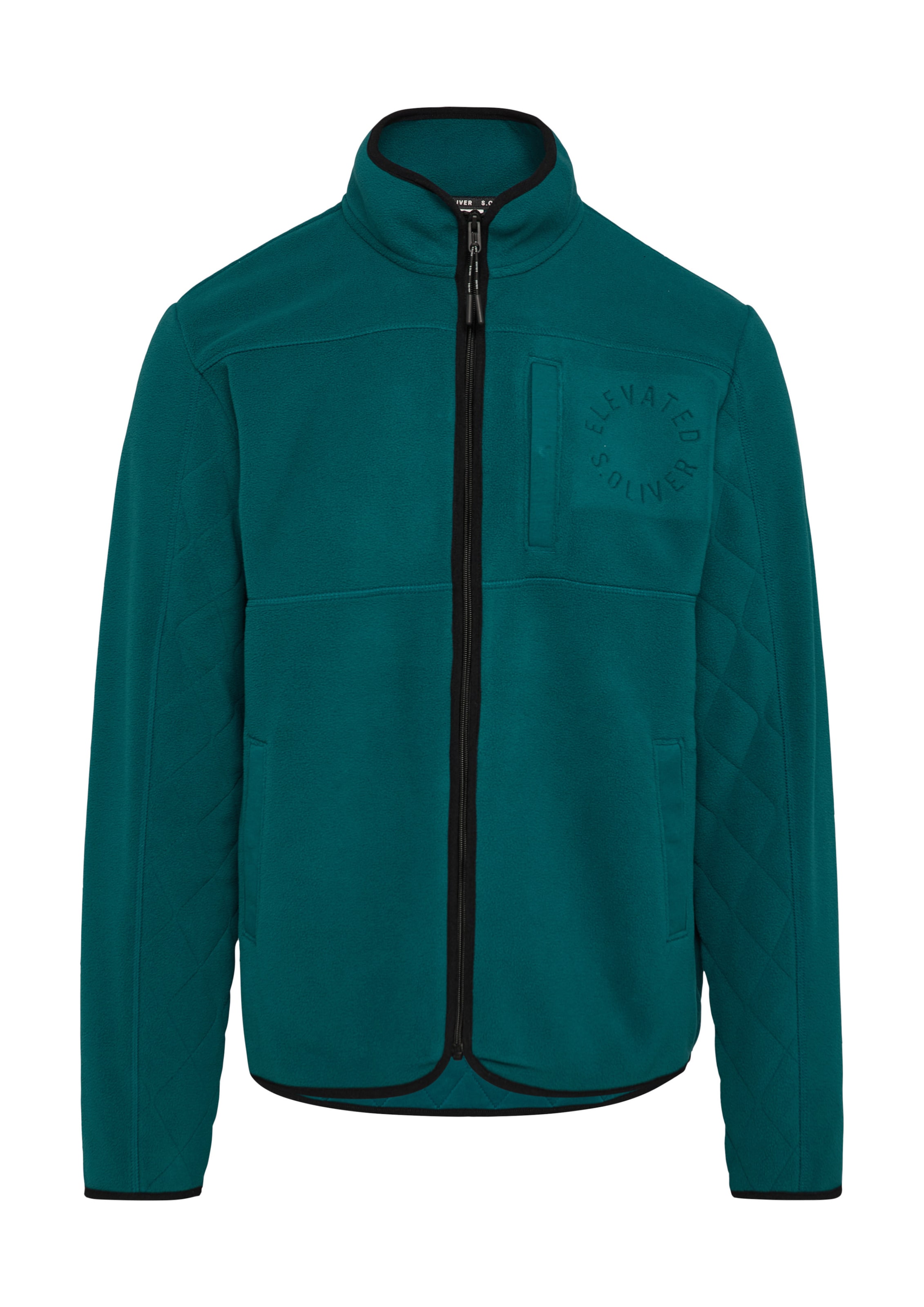 s.Oliver Sweatvest in Groen: voorkant