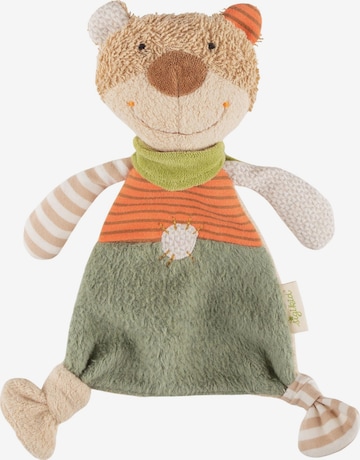 SIGIKID Kuscheltiere 'Schnuffeltuch Natural Stripes Green Collection' in Orange: Vorderseite
