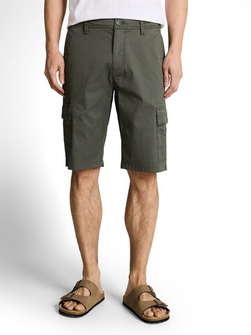 TOM TAILOR - regular Pantalón cargo en verde: frente