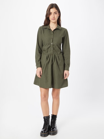 Trendyol - Vestido camisero en verde: frente