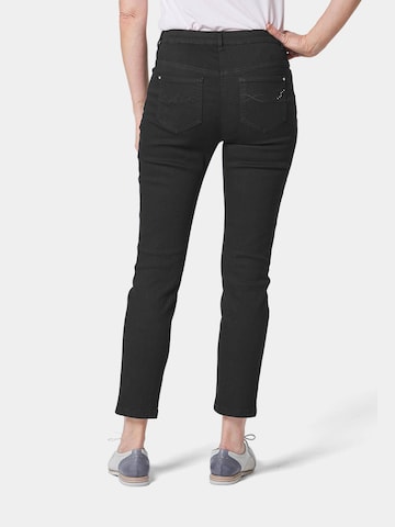 Coupe slim Pantalon 'Bella' Goldner en noir