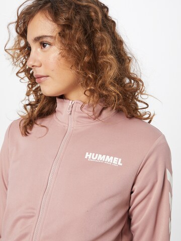 Hummel Спортна жилетка с качулка 'Legacy Poly' в розово