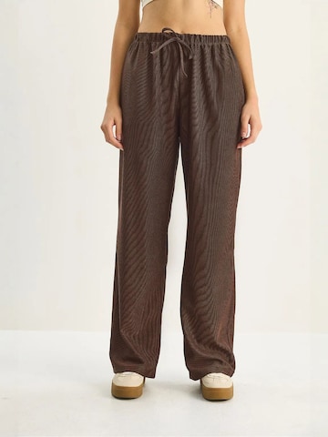 Bianco Lucci Regular Trousers in Brown: front