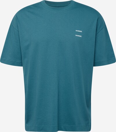 Samsøe Samsøe T-Shirt 'JOEL' in petrol / weiß, Produktansicht