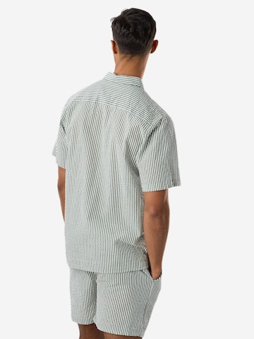 Coupe regular Chemise 'Seersucker' Seaside en vert