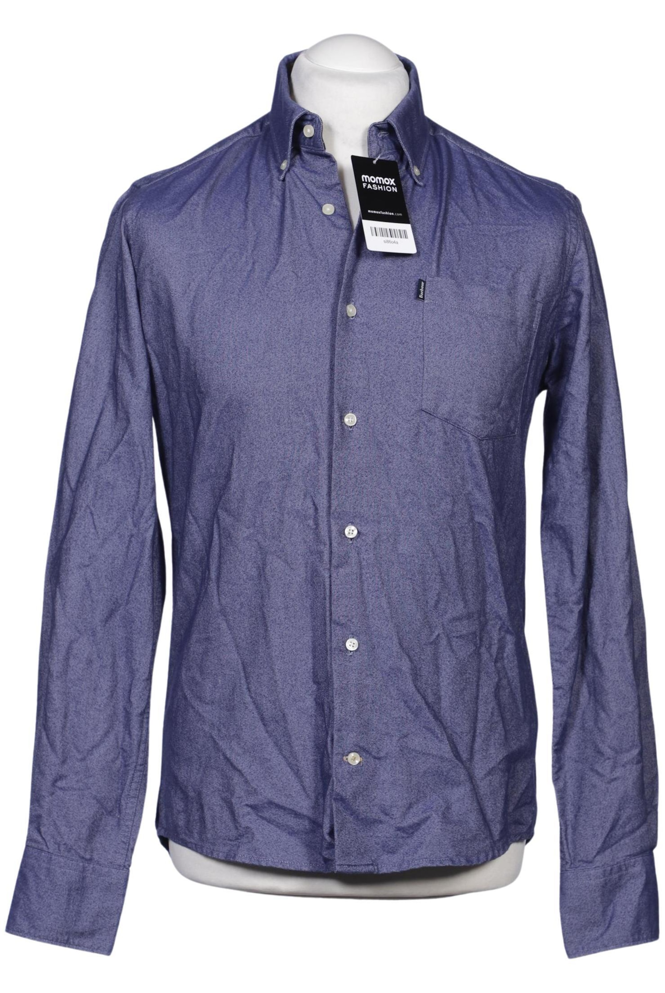 Barbour Button Up Shirt in S in Blue: front