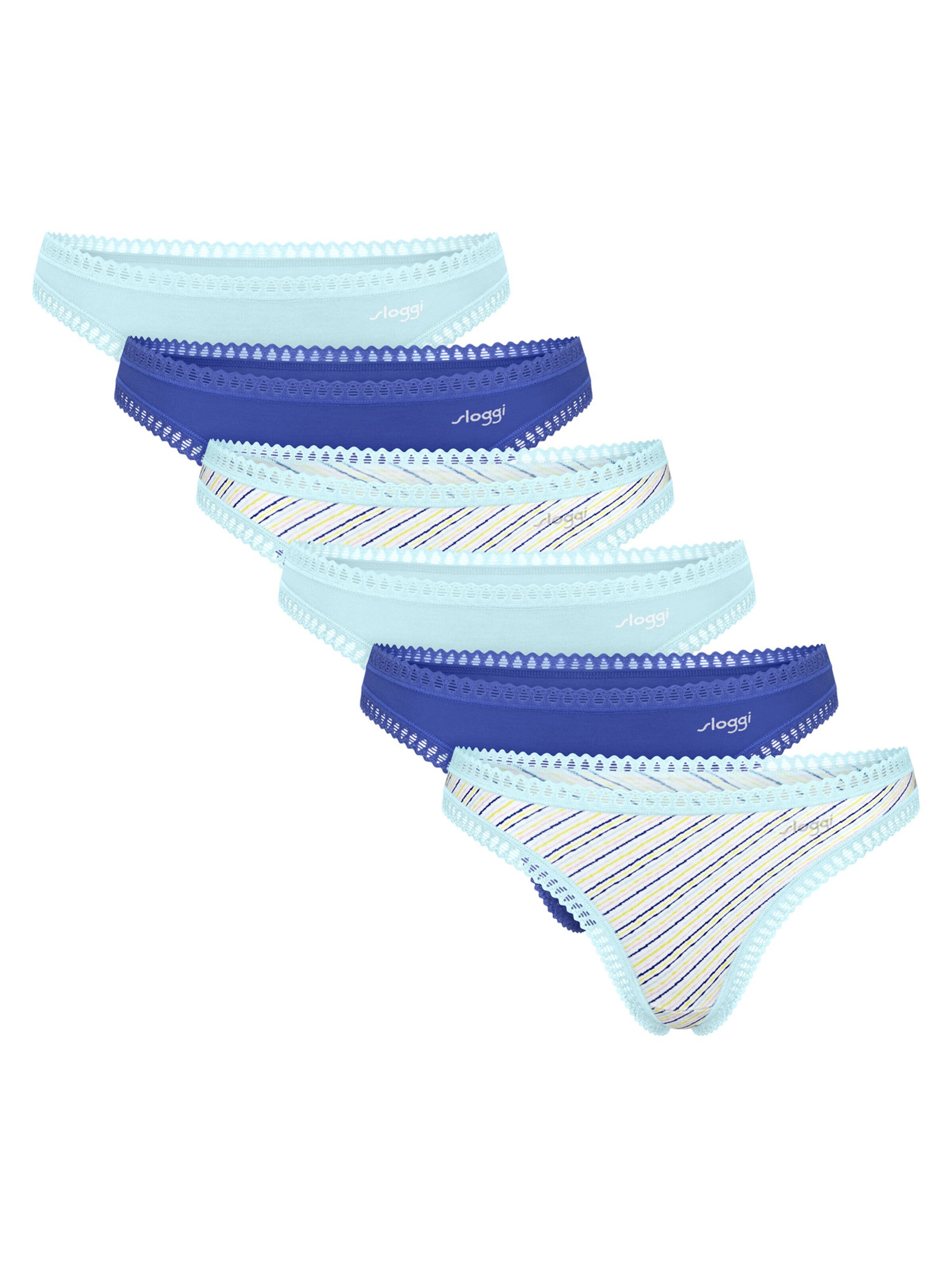 SLOGGI String 'GO Crush' in Blauw: voorkant