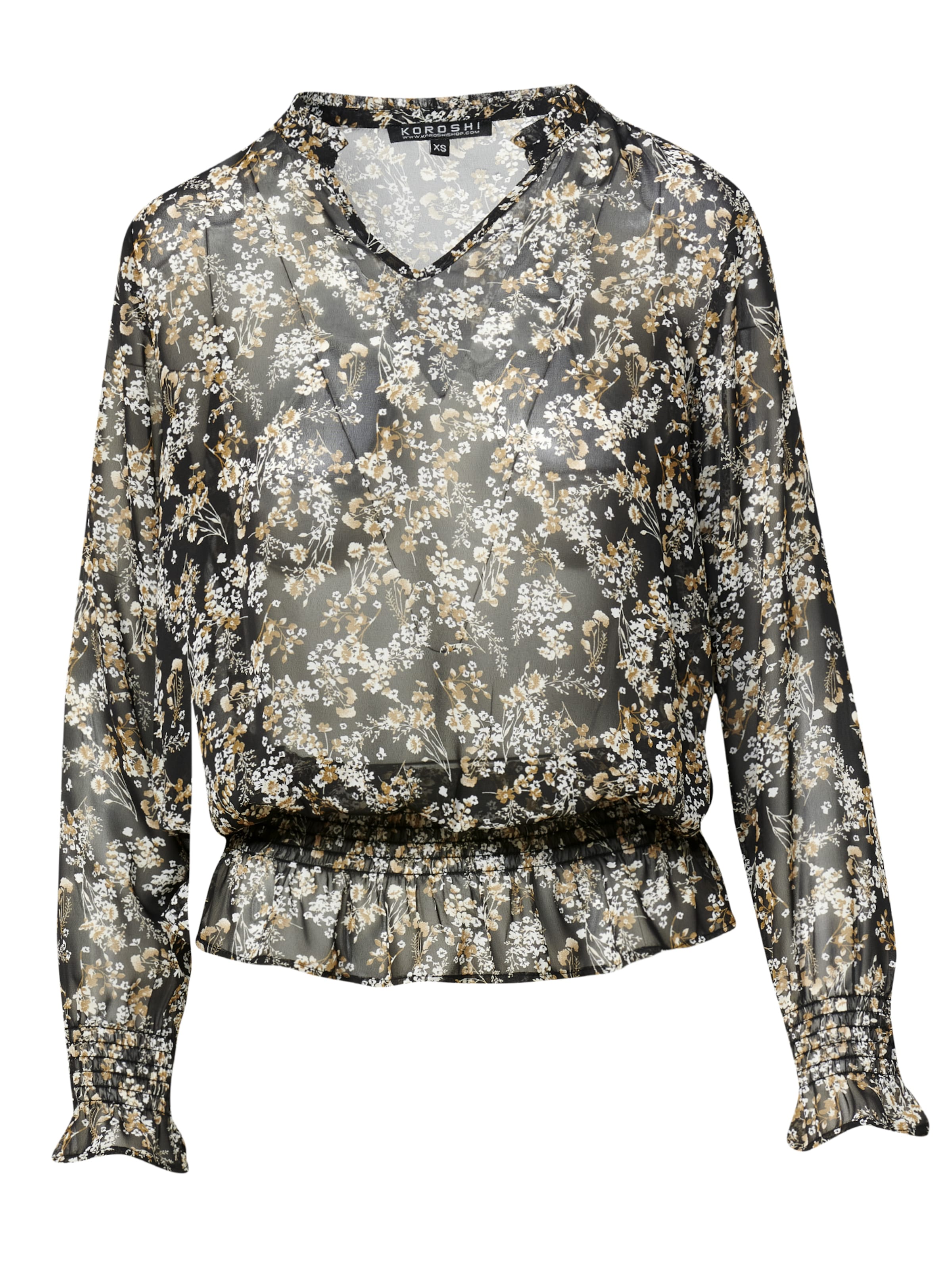 KOROSHI - Blusa em preto: frente