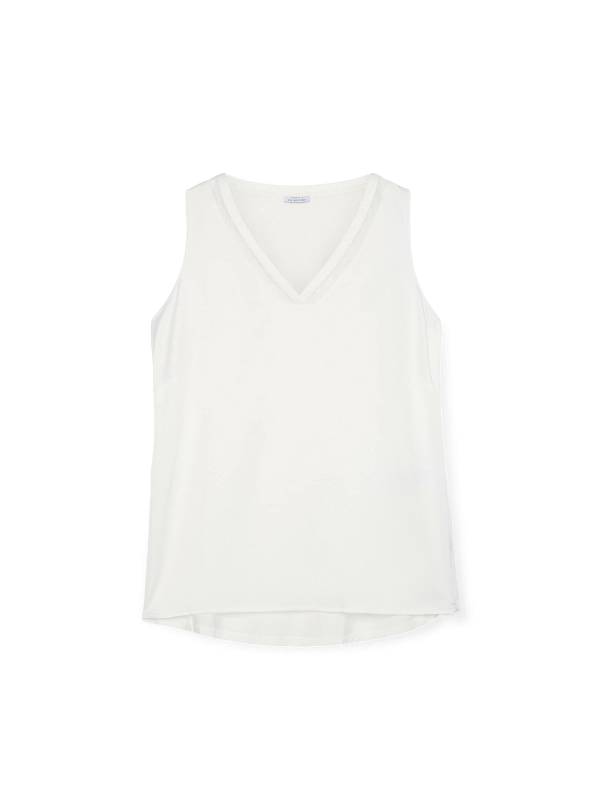 Top di Fiorella Rubino in bianco: frontale