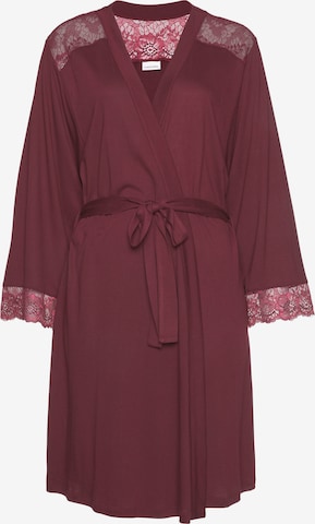 LASCANA Dressing Gown in Red: front