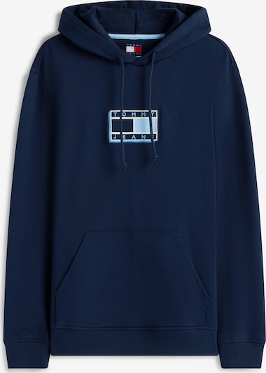 Tommy Jeans Sportisks džemperis, krāsa - tumši zils / debeszils / balts, Preces skats