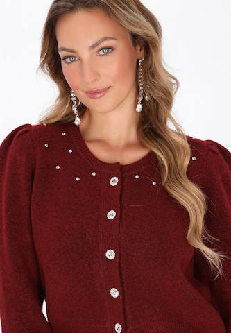 faina Knit cardigan in Red