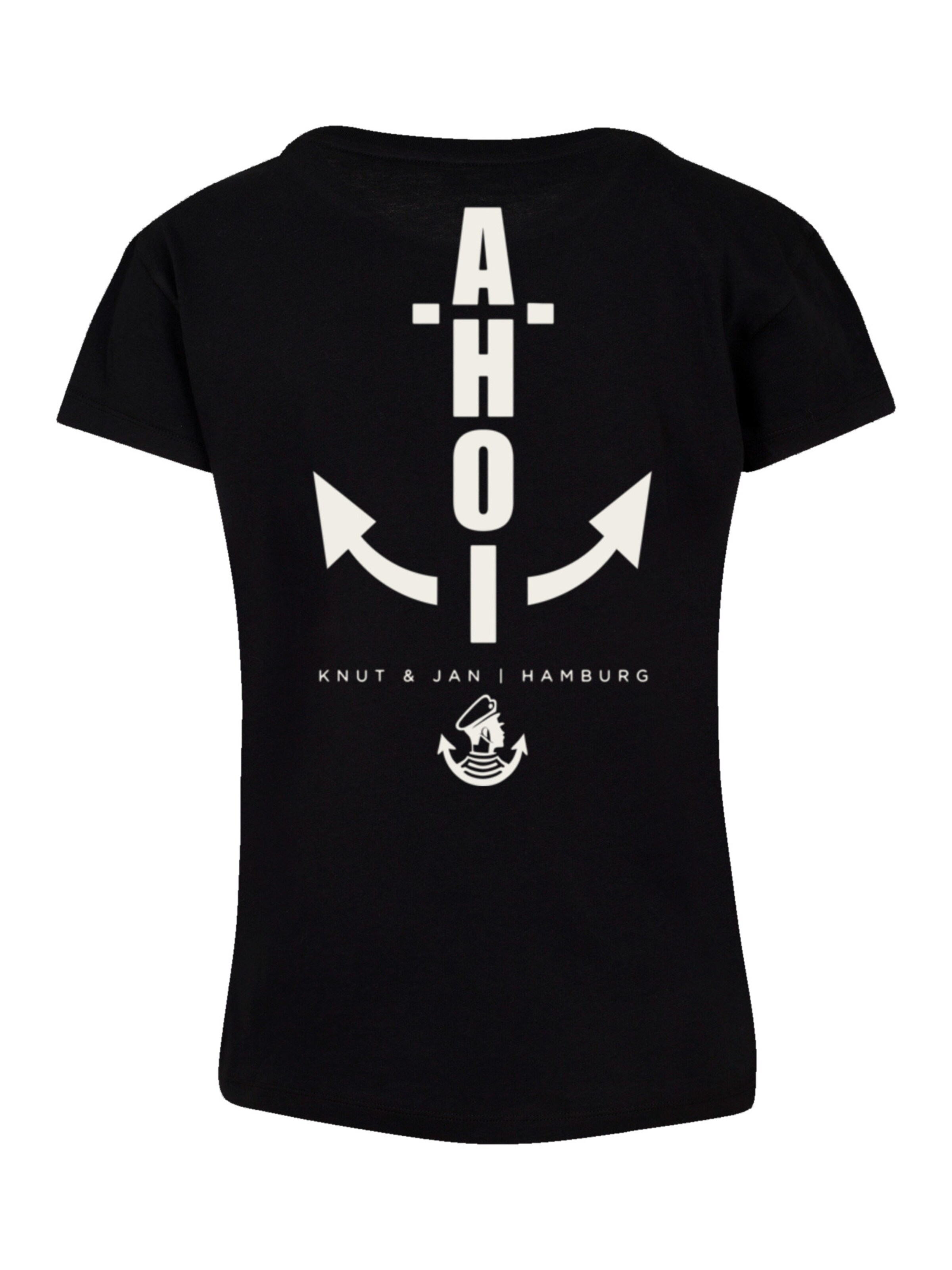 T-shirt 'Ahoi Anker Knut & Jan Hamburg' F4NT4STIC en noir
