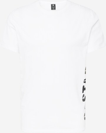 Maglietta 'Stencil' di G-Star RAW in bianco: frontale