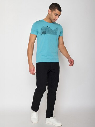 GREENBOMB Shirt 'Animal Bearland' in Blue