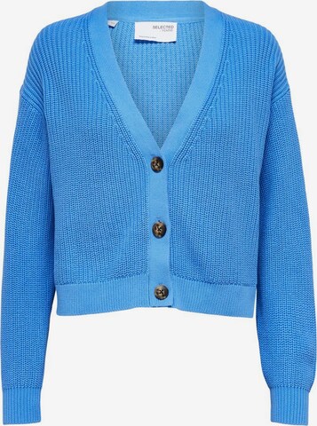 SELECTED FEMME Knit Cardigan in Blue: front