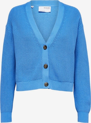 SELECTED FEMME Knit Cardigan in Blue: front