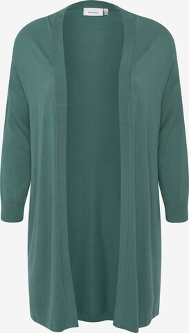 Fransa Curve Zip-Up Hoodie 'BLUME' in Green: front