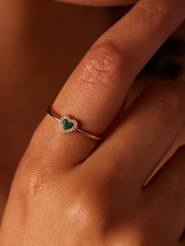 Lucardi Ring 'Gemstone' in Goud: voorkant