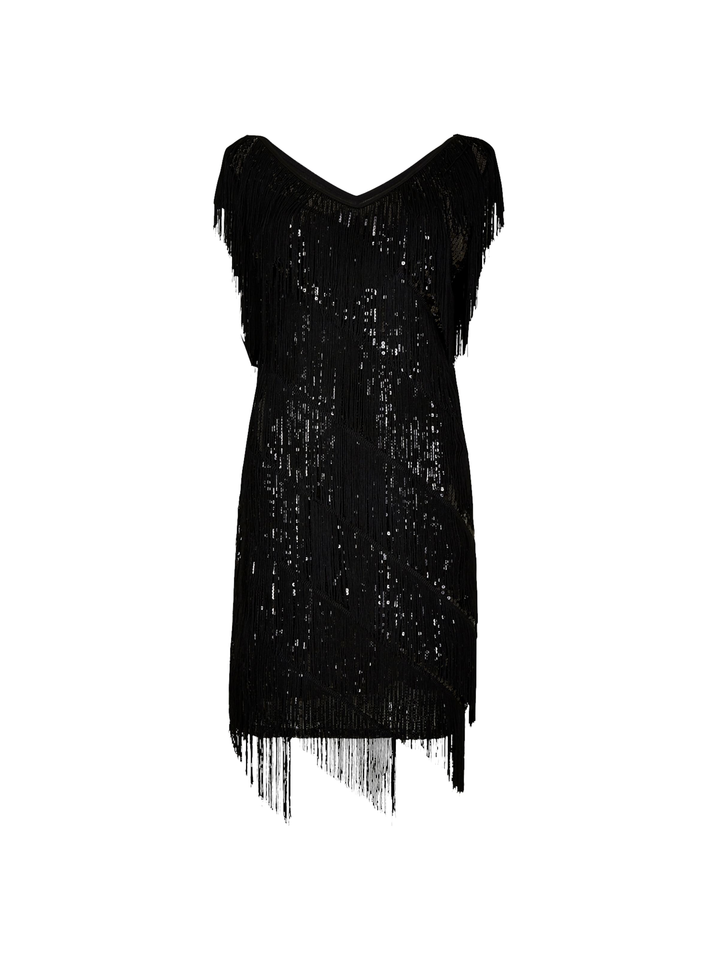 Apricot Kleid in Schwarz: Vorderseite