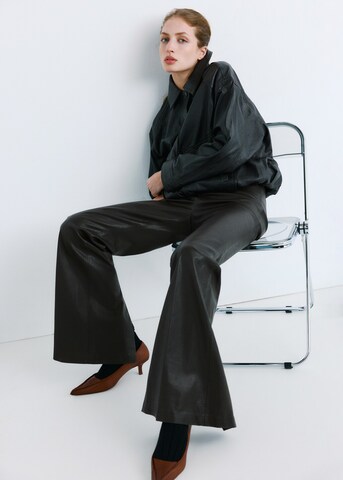 MANGO Wide leg Pants in Black