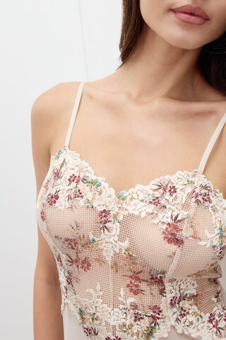 INTIMISSIMI Negligee 'Pretty Flowers' in Beige