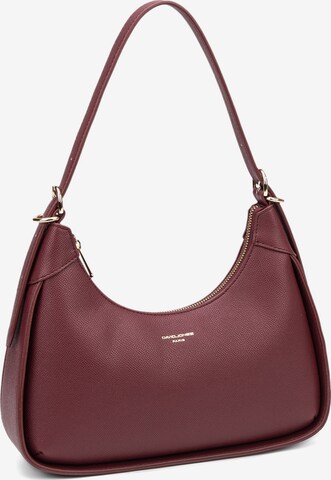 Borsa a spalla 'Borsa a spalla donna pelle vegana PU - Lisandra Elite nera' di David Jones in rosso: frontale