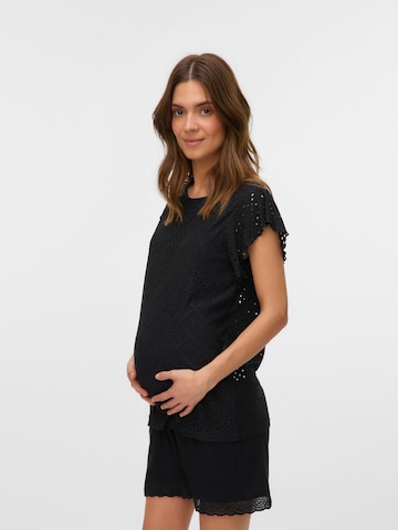 Vero Moda Maternity Shirt 'VMMTassa' in Zwart: voorkant
