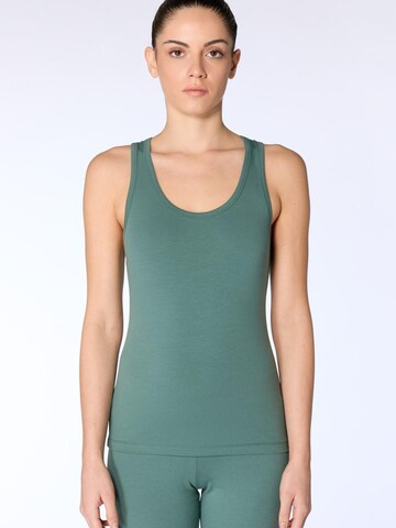 Albero Natur Top 'Damen Bio-Baumwoll Racerback' in Green: front