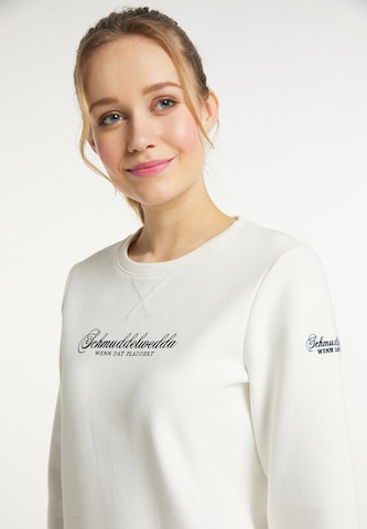 Schmuddelwedda Sweatshirt i vit