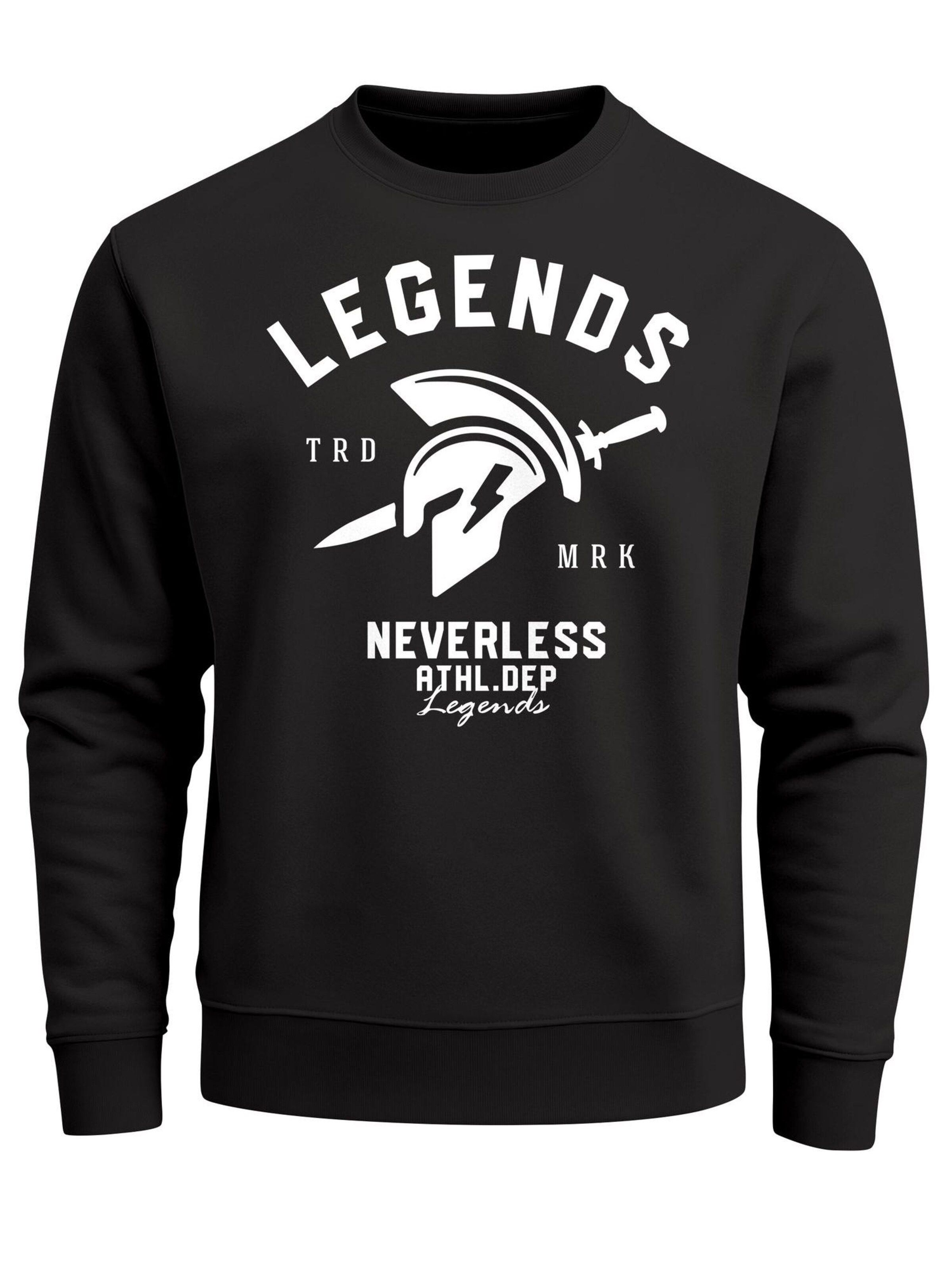 Neverless Sweatshirt 'Legends'‌‌‌‌‌‌ in Schwarz: Vorderseite