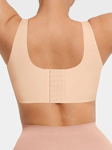 SkinMe T-shirt Podprsenka 'Bezešvá podprsenka tvarující záda' – béžová