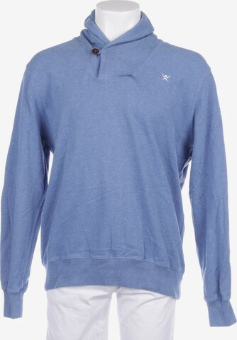 Hackett London Sweatshirt & Zip-Up Hoodie in L in Blue: front